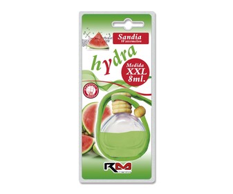 Ambientador de coche con perfumador de madera para colgar con olor a sandia, ROLMOVIL Hydra. Ambientador de coche con perfumador de madera para colgar con olor a sandia, ROLMOVIL Hydra.