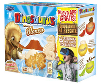 Galletas de cereales con chocolate blanco y con forma de dinosaurios DINOSAURUS 340 gr,