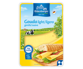 Queso lonchas Gouda light OLDENBURGUER 200 g. Queso lonchas Gouda light OLDENBURGUER 200 g.