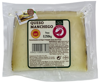 Queso de oveja Manchego PRODUCTO ALCAMPO 250 g.