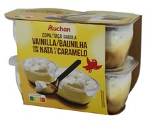 Copa sabor vainilla con caramelo y nata PRODUCTO ALCAMPO 4 x 115 g.