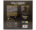 Pizza congelada a los 7 quesos (Emmental, Mozzaella, Cheddar, Gouda, semicurado, Provolone y azul) ALCAMPO GOURMET 430 g.