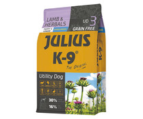 Alimento seco para perros junior cordero,hierbas JULIUS K9  3 kg.