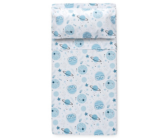 Tríptico para cuna, color azul, INTERBABY Space. Tríptico para cuna, color azul, INTERBABY Space.