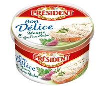 Mousse de queso de ajo y finas hierbas PRÉSIDENT BON DÉLICE 125 g.