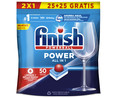 Detergente lavavajillas a máquina todo en uno FINISH Power 25 + 25 gratis cápsulas, 800 g.