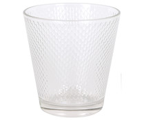 Vaso de vidrio con diseño en relieve Toulouse, 0,25 litros, SWEET AHOME.