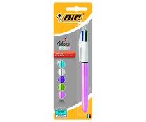 Bolígrafo retráctil roller, punta media, grosor 1mm, colores brillantes BIC 4 colours shine.