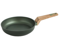 Sartén de aluminio forjado con mango símil madera, 26cm., modelo Baobab QUID.