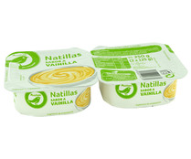 Natillas con sabor a vainilla PRODUCTO ECONÓMICO ALCAMPO 2 x 125 g.