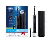 Cepillo de dientes eléctrico Braun ORAL-B Pro 3 3500 Black Edition, incluye funda de viaje.