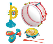 Conjunto de Trompeta, Tambor y Maracas ONE TWO FUN ALCAMPO. Conjunto de Trompeta, Tambor y Maracas ONE TWO FUN ALCAMPO.