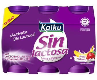 Yogur líquido con sabor a fresa y plátano pack de 6 unidades de 65 mililitros Yogur líquido con sabor a fresa y plátano pack de 6 unidades de 65 mililitros