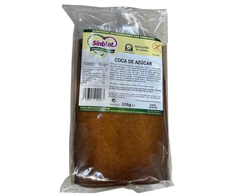 Coca de azúcar sin gluten SINBLAT, 335 g. Coca de azúcar sin gluten SINBLAT, 335 g.