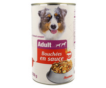 Comida para perros adultos húmeda a base de paté de buey y zanahorias PRODUCTO ALCAMPO 1220 g.