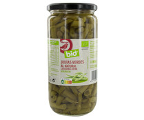 Judías verdes extra al natural ALCAMPO ECOLÓGICO tarro de 355 g.