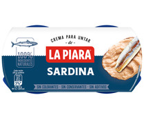 Crema para untar de sardina LA PIARA pack 2 uds.