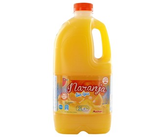 Refresco refrigerada de naranja botella de 2 litros Refresco refrigerada de naranja botella de 2 litros
