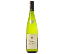 Vino blanco seco con denominación de origen de Cataluña CONDE DE CARALT botella de 75 cl.