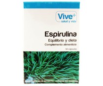 Complemento alimenticio a base de espirulina VIVE PLUS, 50 uds x 33 g.
