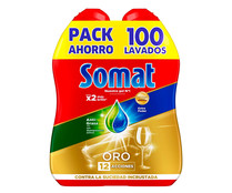 Gel lavavajillas en gel para máquinas anti grasa SOMAT 2 uds. x50 ds 2 l. Gel lavavajillas en gel para máquinas anti grasa SOMAT 2 uds. x50 ds 2 l.