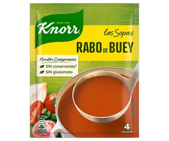 Sopa especial de rabo de buey KNORR sobre de 79,5 g. Sopa especial de rabo de buey KNORR sobre de 79,5 g.
