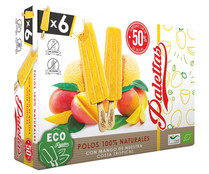 Polos ecológicos naturales de mango PALETTAS 6 x 55 ml.