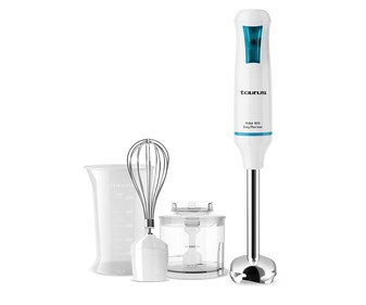 Batidora de mano TAURUS Robot 600 Easy Plus Inox, 600W, 1 velocidad + Turbo, incluye vaso medidor, emulsionador y picador. Batidora de mano TAURUS Robot 600 Easy Plus Inox, 600W, 1 velocidad + Turbo, incluye vaso medidor, emulsionador y picador.