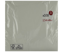 Servilletas de papel desechables blancas, 3 capas 40 x 40 cm ACTUEL 100 uds.