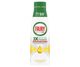 Detergente en gel para lavavajillas a máquina de limón FAIRY Platinum 50 lavados, 1 L.