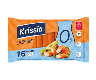 Barritas de surimi 0 % materia grasa KRISSIA 16 uds. 240 g. Barritas de surimi 0 % materia grasa KRISSIA 16 uds. 240 g.