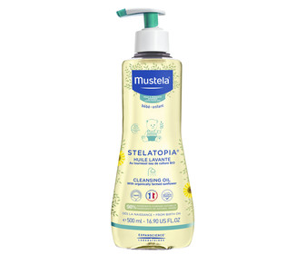 Aceite de baño y ducha con acción relipidizante, especial pieles atópicas MUSTELA Stelatopia 500 ml. Aceite de baño y ducha con acción relipidizante, especial pieles atópicas MUSTELA Stelatopia 500 ml.
