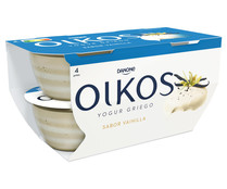Yogur estilo griego con sabor a vainilla OIKOS de Danone 4 x 55 g.