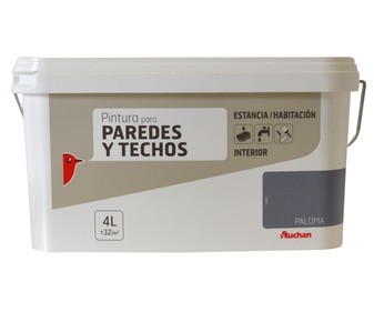 Pintura plástica de color gris 4 litros Pintura plástica de color gris 4 litros