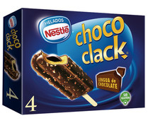 Bombón almendrado con helado de vainilla y lengua de chocolate NESTLÉ Chococlack 4 x 90 ml.