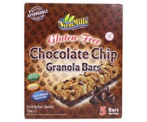 Cereales en barritas chocolate sin gluten SAN MILLS 5 uds x 124 g.