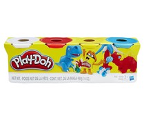 Pack con 4 botes de pasta moldear, pastilina de diferentes colores PLAY-DOH.