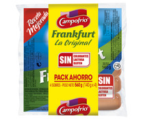 Salchichas cocidas tipo Frankfurt, sabor ahumado CAMPOFRÍO 4 x 140 g. Salchichas cocidas tipo Frankfurt, sabor ahumado CAMPOFRÍO 4 x 140 g.