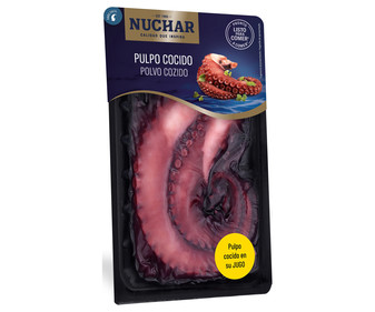 Pulpo cocido en su jugo dos patas NUCHAR 160 gr. Pulpo cocido en su jugo dos patas NUCHAR 160 gr.