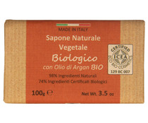 Pastilla de jabón natural vegetal, con aceite de argán ITERITALIA 100 g.