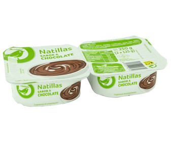 Natillas con sabor a chocolate PRODUCTO ECONÓMICO ALCAMPO 2 x 125 g Natillas con sabor a chocolate PRODUCTO ECONÓMICO ALCAMPO 2 x 125 g