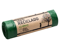 Bolsas basura 100 % reciclada  RELEVO 30 l. 15 uds.