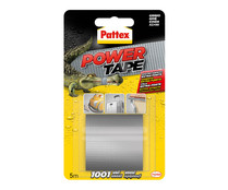 Rollo de 5 metros de cinta adhesiva ultra fuerte de 50 milímetros y color gris PATTEX Power tape.
