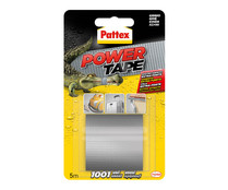 Rollo de 5 metros de cinta adhesiva ultra fuerte de 50 milímetros y color gris PATTEX Power tape.
