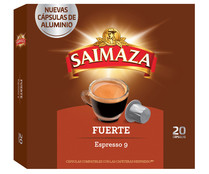 Café fuerte Nº 9 en cápsulas SAIMAZA 20 uds.
