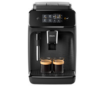 Cafetera espresso superautomática PHILIPS EP1220/00, café en grano y molido, molinillo, capacidad 1,8L, espumador.