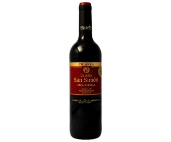 Vino tinto crianza con denominación de origen Jumilla CASTILLO SAN SIMÓN botella de 75 cl. Vino tinto crianza con denominación de origen Jumilla CASTILLO SAN SIMÓN botella de 75 cl.