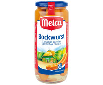 Salchichas bockwurst cocida MEICA frasco de 250 g.