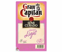 Queso en lonchas semi curado light GRAN CAPITÁN LIGHT 160 g.
