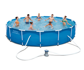 Piscina tubular redonda Steel Pro, depuradora de cartucho capacidad 2006l/h, medidas 427x84 cm, capacidad 10110l. BESTWAY. Piscina tubular redonda Steel Pro, depuradora de cartucho capacidad 2006l/h, medidas 427x84 cm, capacidad 10110l. BESTWAY.